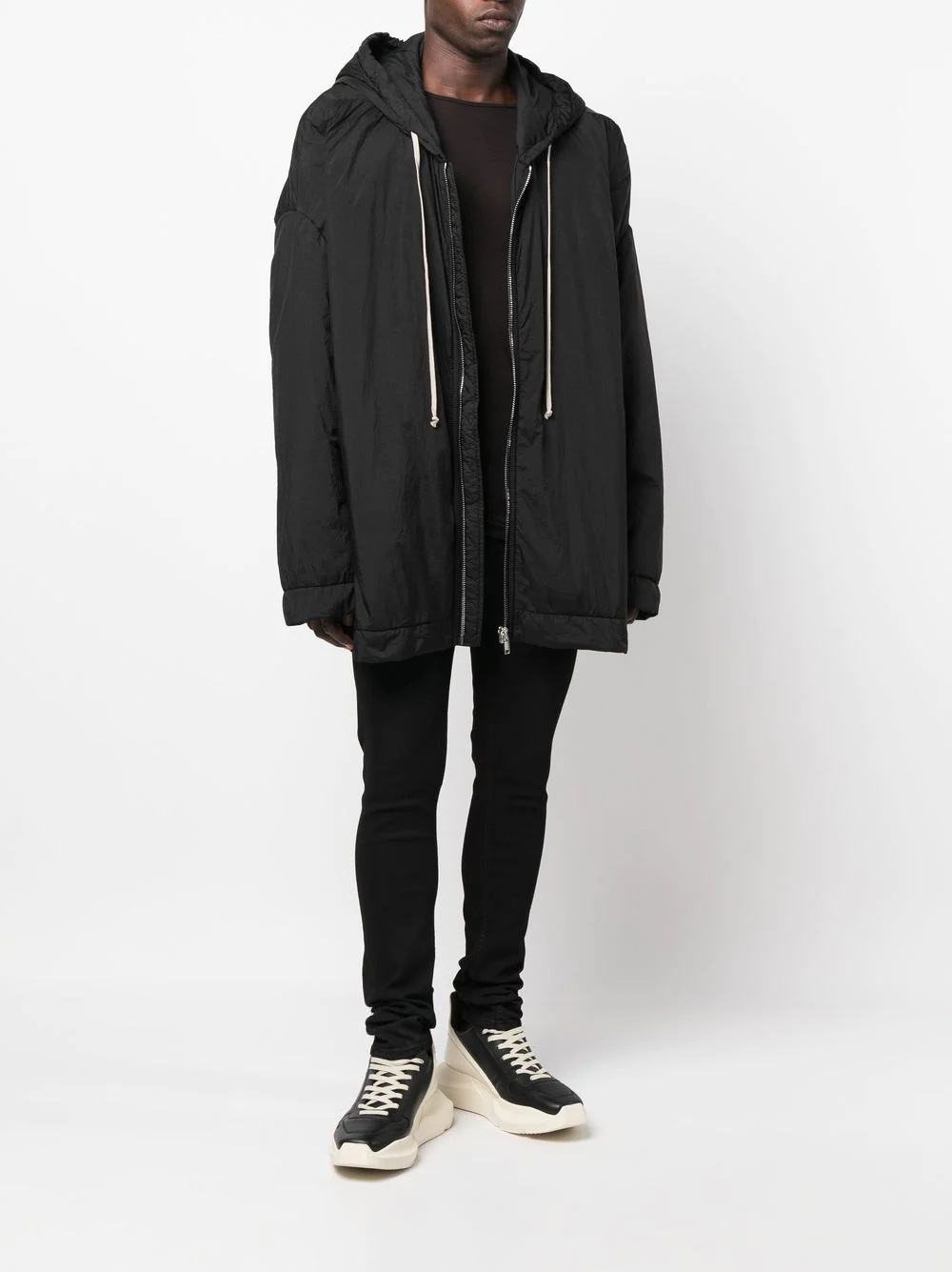 oversize drawstring raincoat - 2