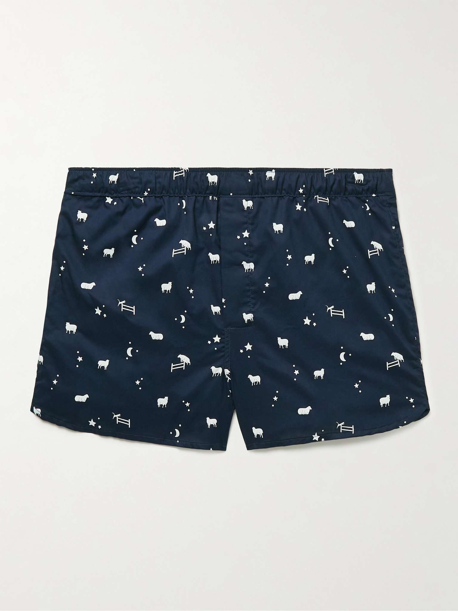 Nelson Printed Cotton Boxer Shorts - 1