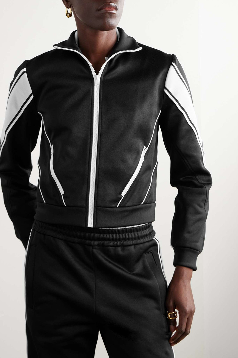 Embroidered webbing-trimmed jersey jacket 3