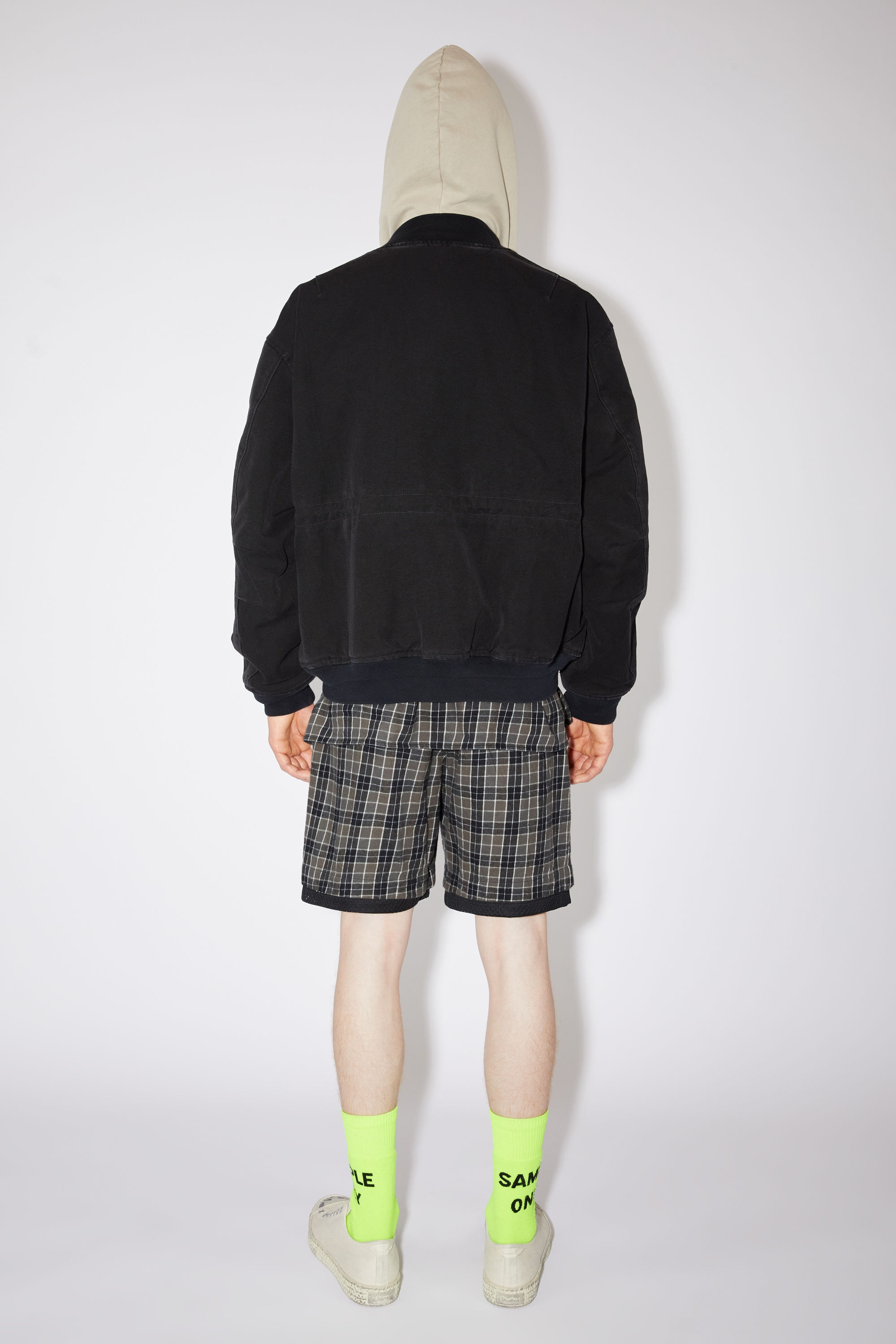 Cotton bomber jacket - Black - 3