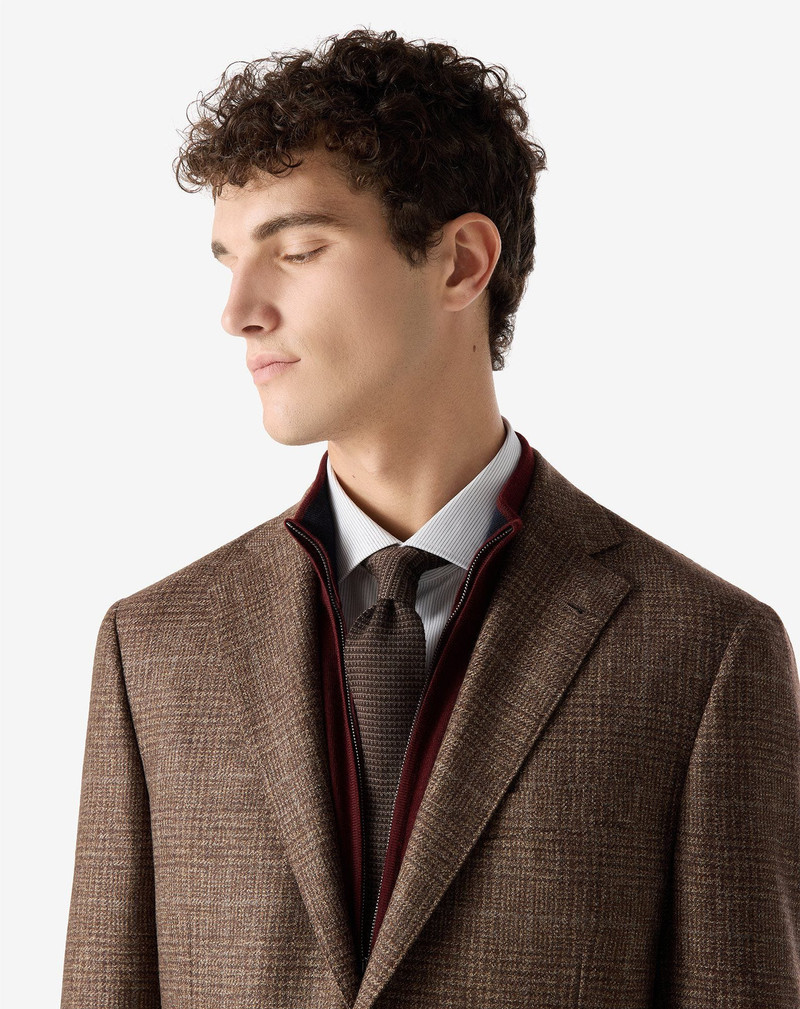 CORNELIANI Brown and Black knit tie outlook