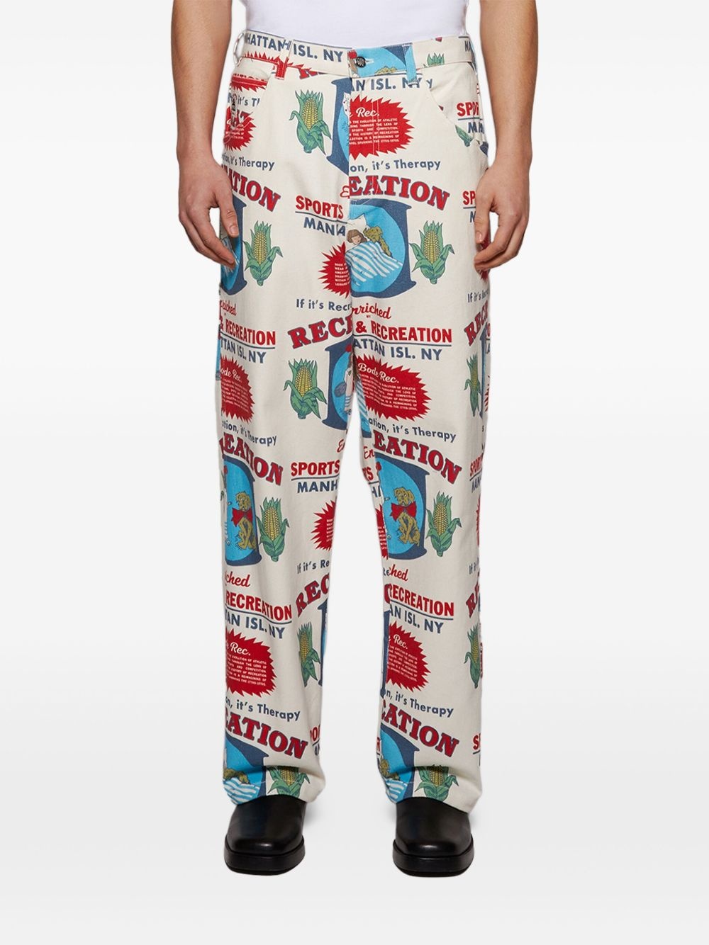 graphic-print trousers - 2