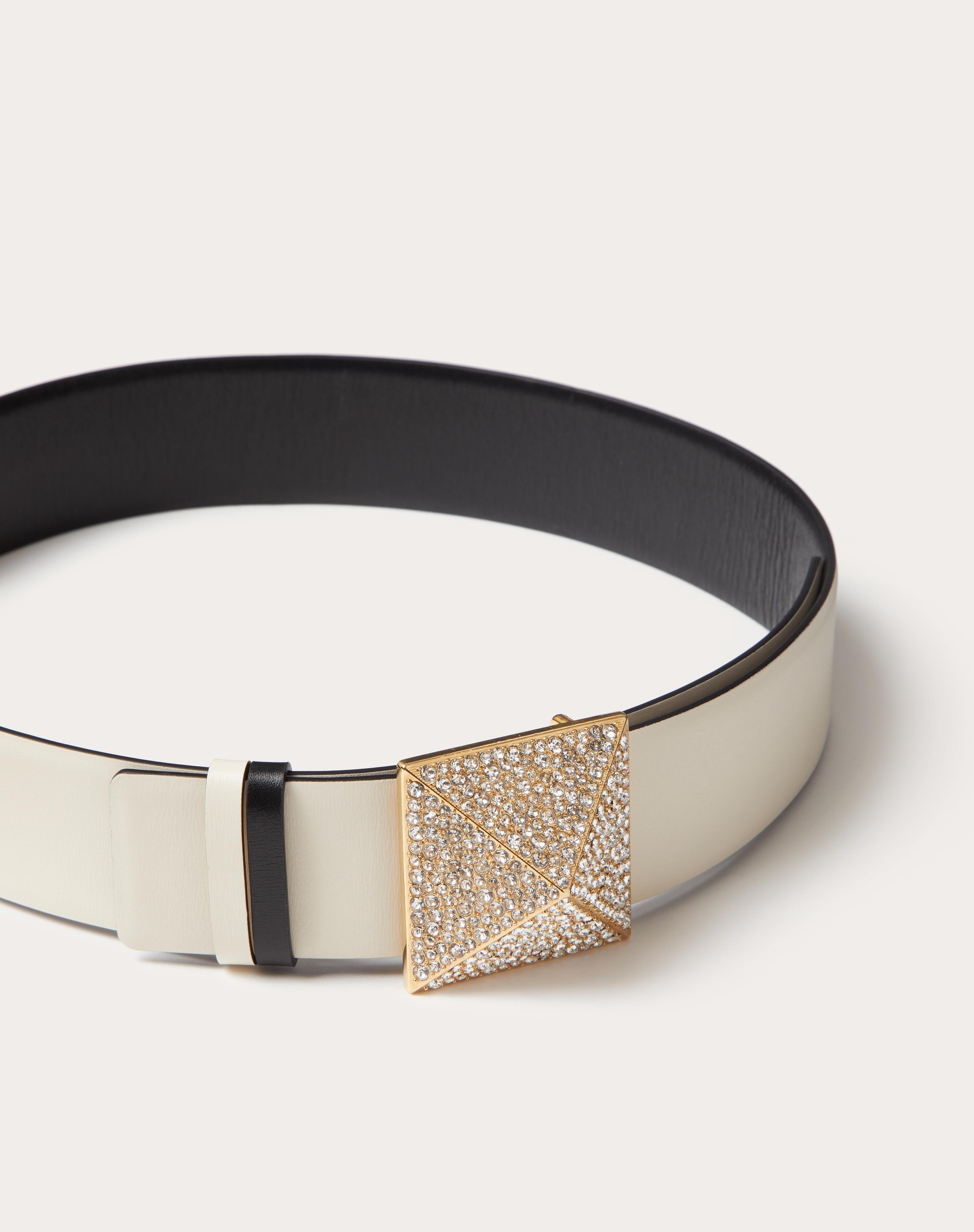 ONE STUD REVERSIBLE SHINY CALFSKIN BELT 40MM - 4