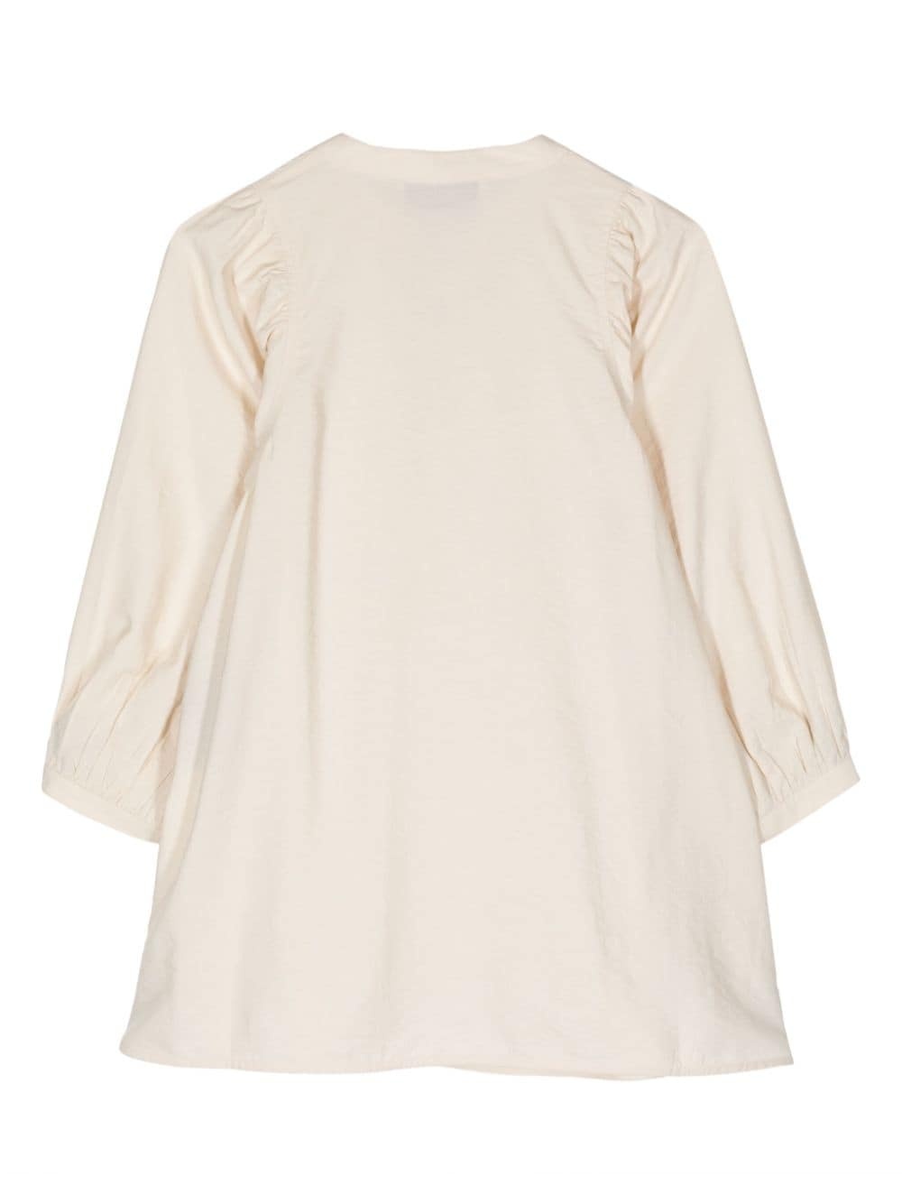 tie-neck silk seersucker blouse - 2