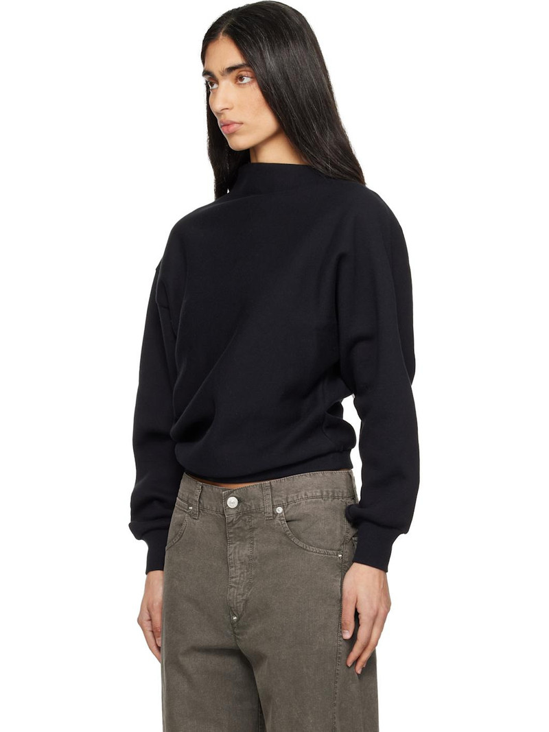 6397 Black Draped Sweatshirt outlook