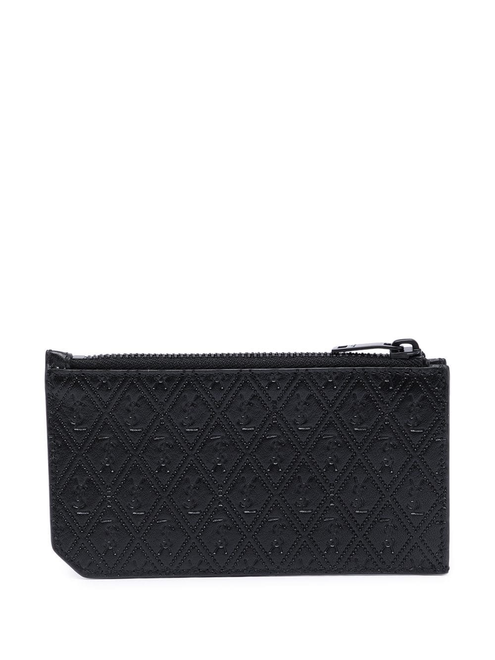 monogram zipped card case - 1