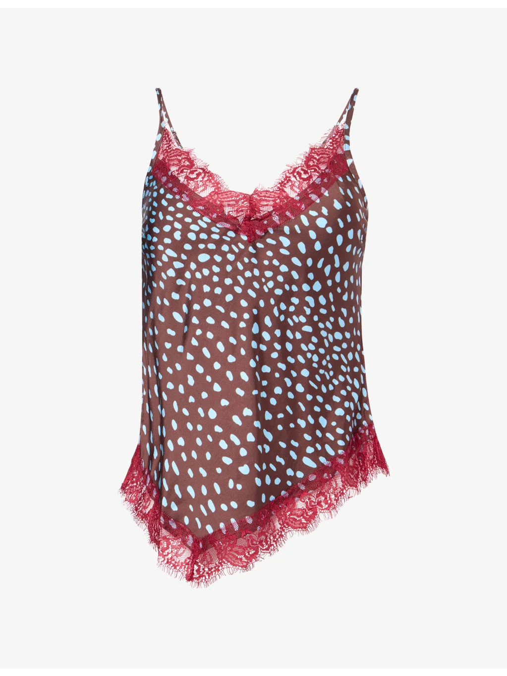 Aurelia Lace-Trim Satin Top - 1