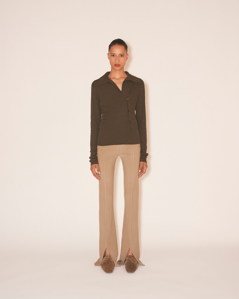 Nanushka LETTE - Rib jersey pants - Silver mink outlook