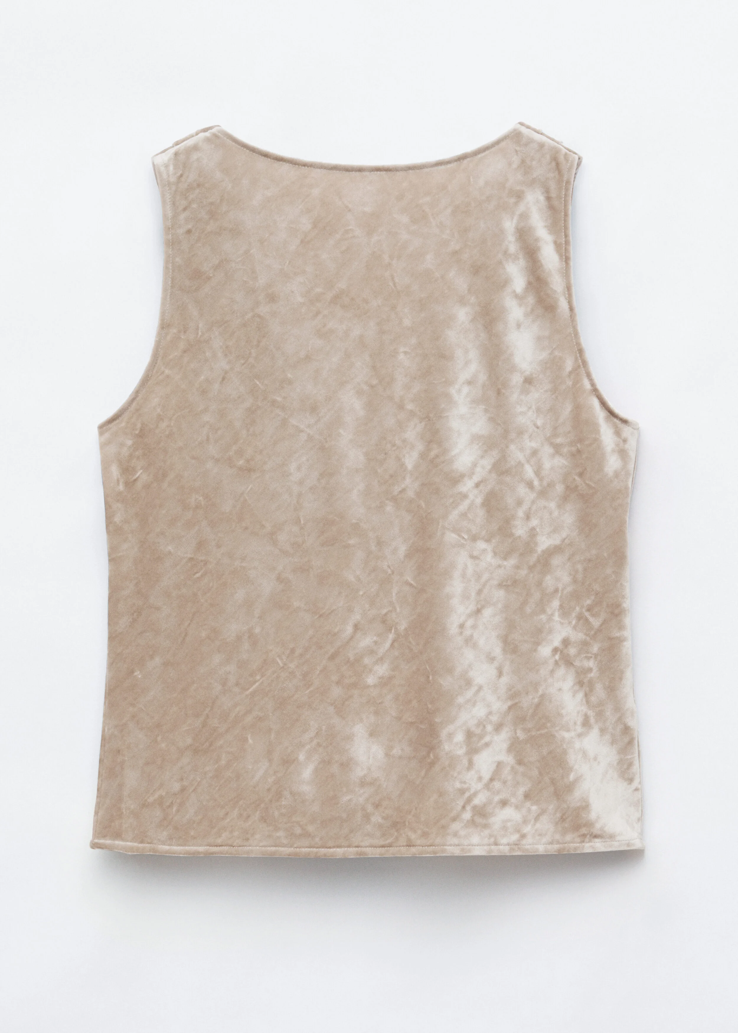 Draped Back Velvet Top - 1