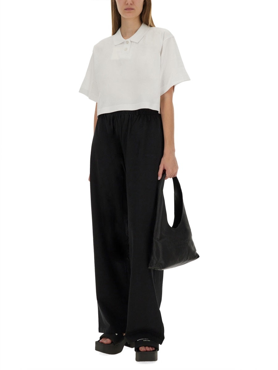 Alexander Wang Women Cropped Jersey Polo Shirt - 2