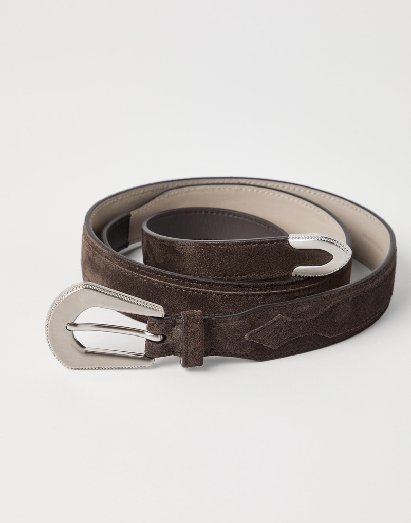 Brunello Cucinelli Suede belt outlook