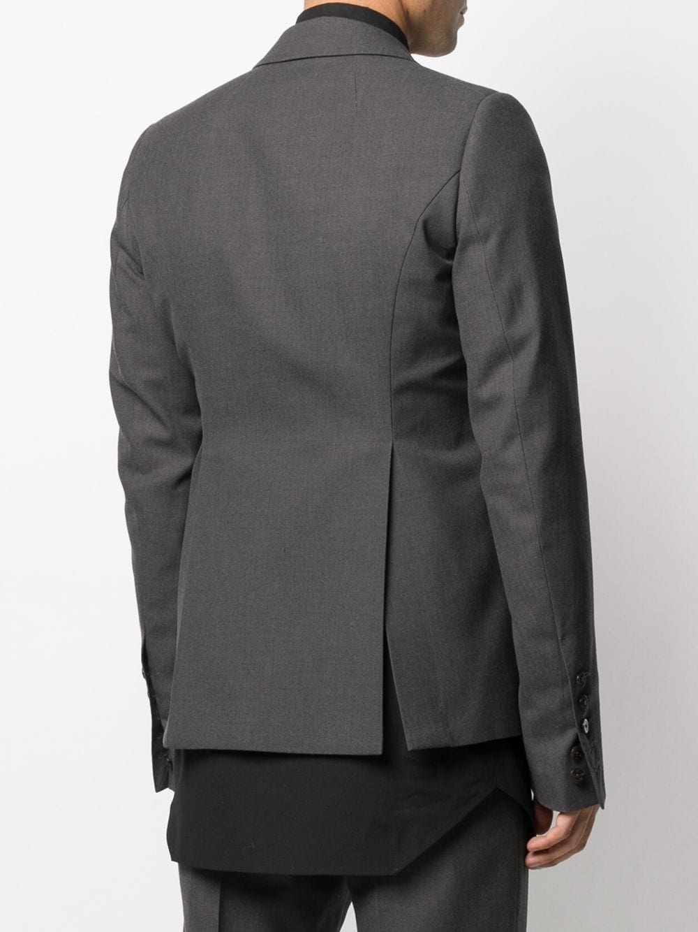 narrow-lapel blazer - 4