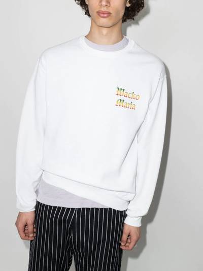 WACKO MARIA logo-print crew-neck sweatshirt outlook