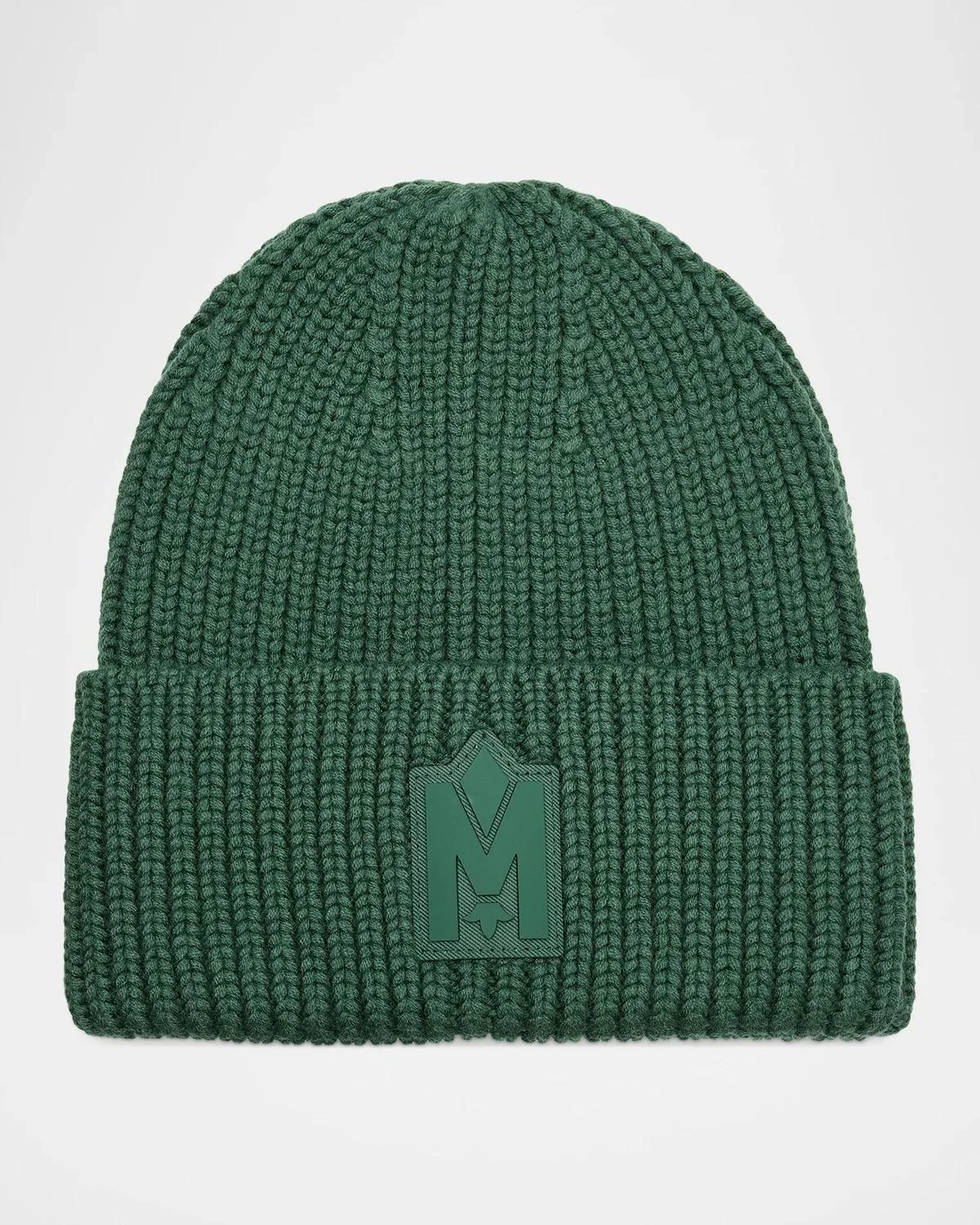 Men's M-Logo Patch Beanie Hat - 1