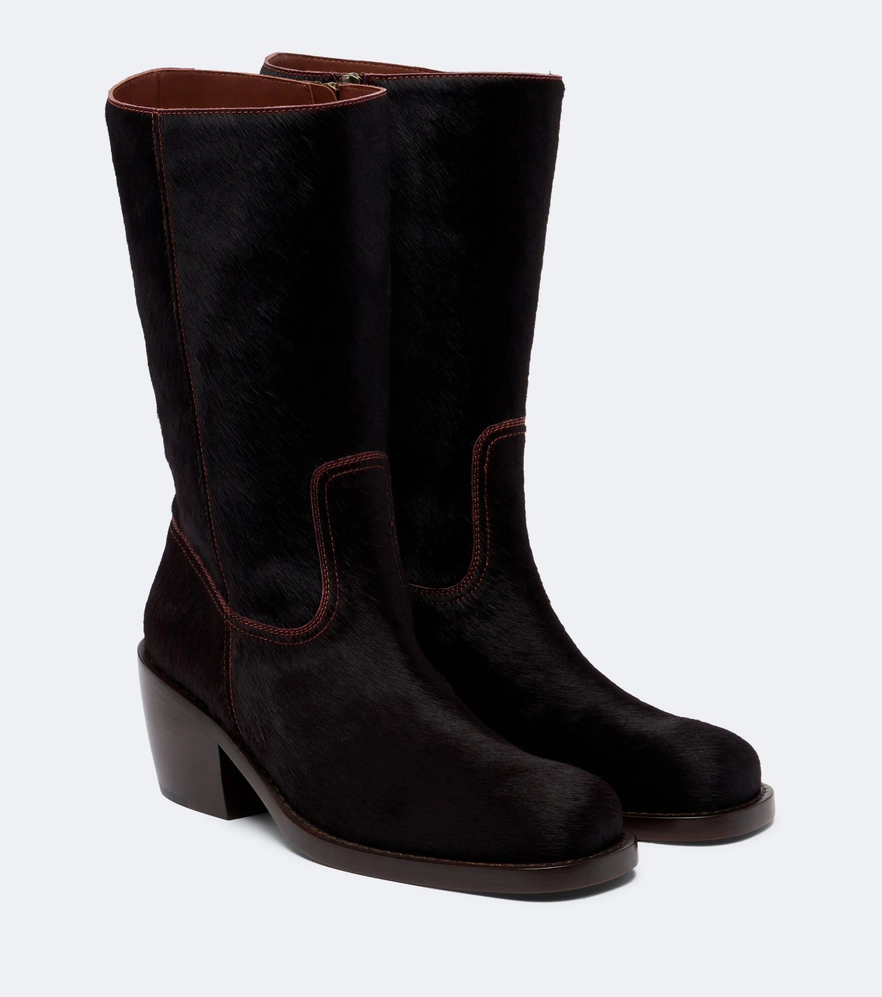 Calf hair mid-calf boots - 1