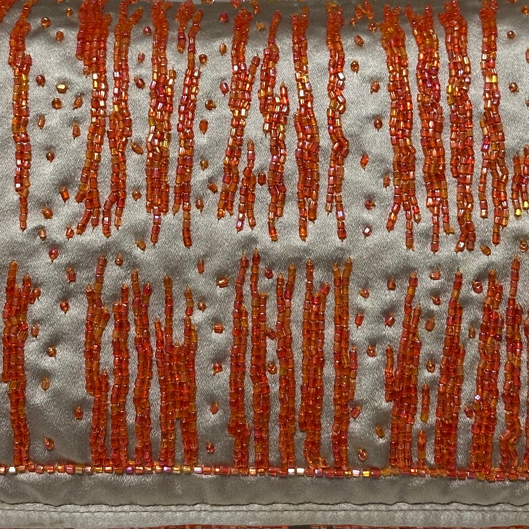 FENDI Fall Winter 1999 Silk Beaded Python Leather Baguette Bag - 7