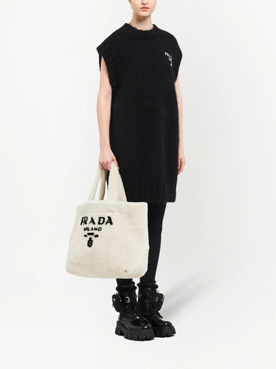 Prada shearling tote bag outlook