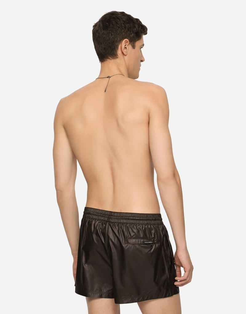 Dolce & Gabbana Short swim trunks with heraldic patch outlook