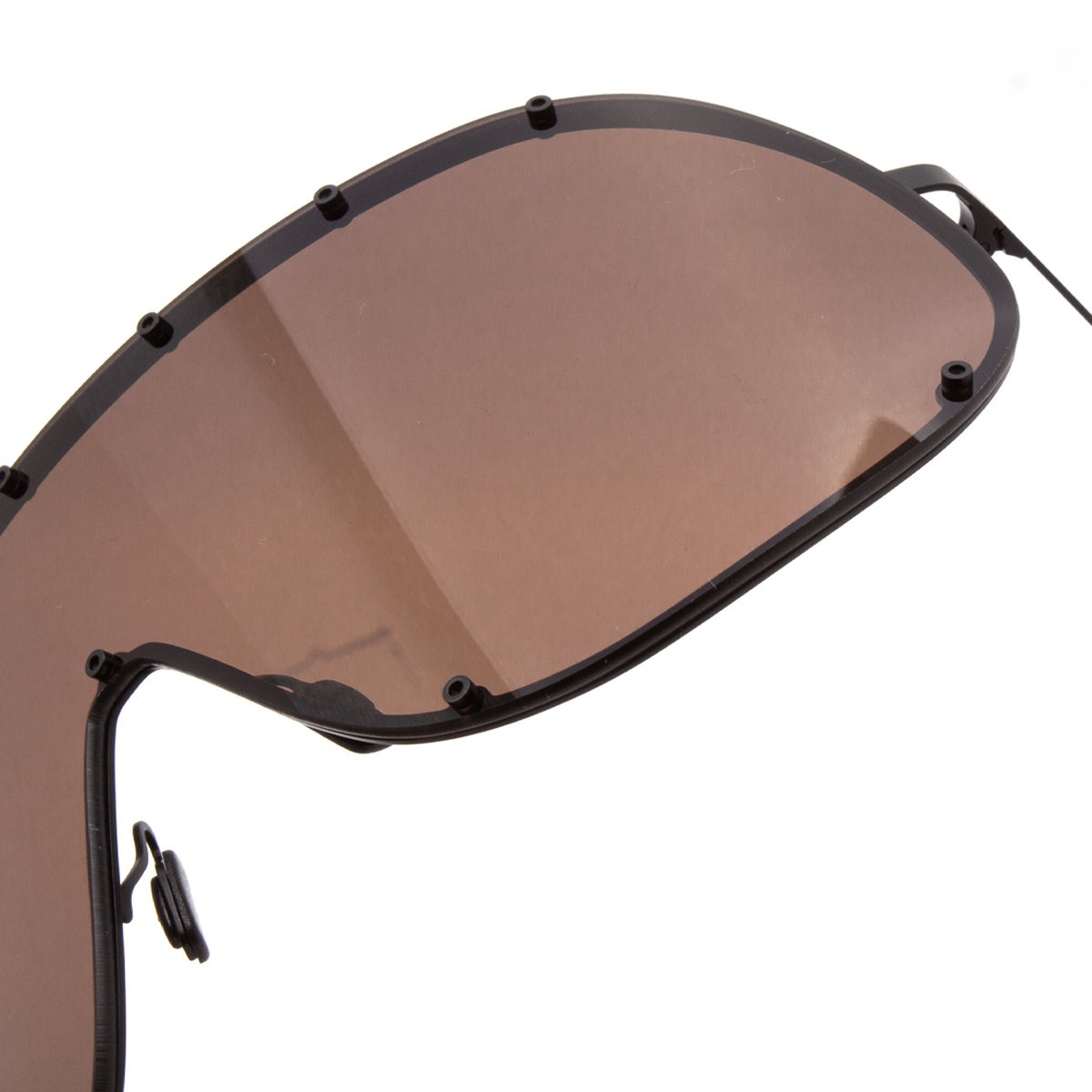 Brown Lens Shield Sunglasses in Brown - 3