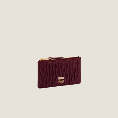 Miu Miu Matelassé nappa leather envelope wallet outlook