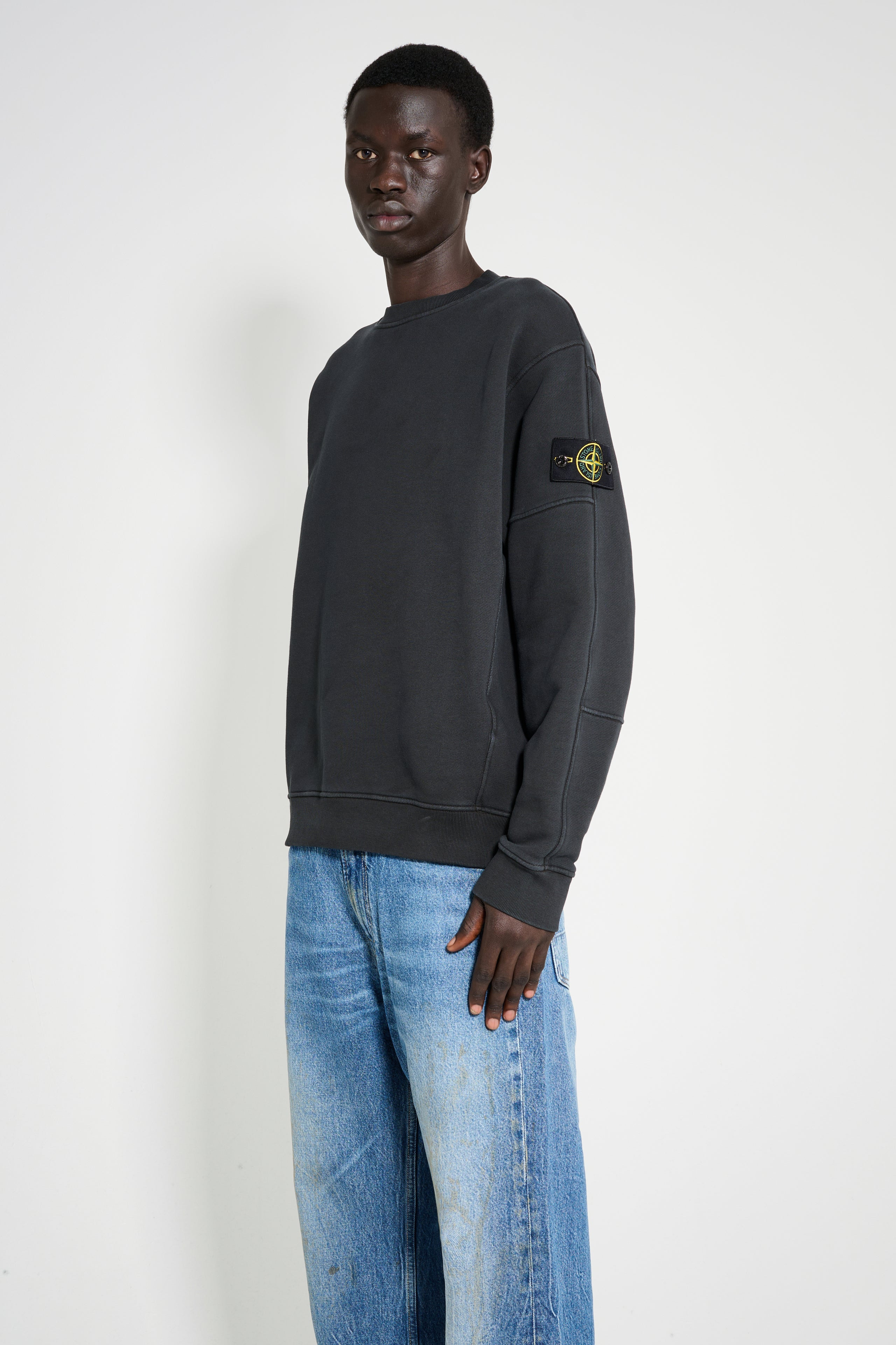 STONE ISLAND SWEATSHIRT BLACK - 2