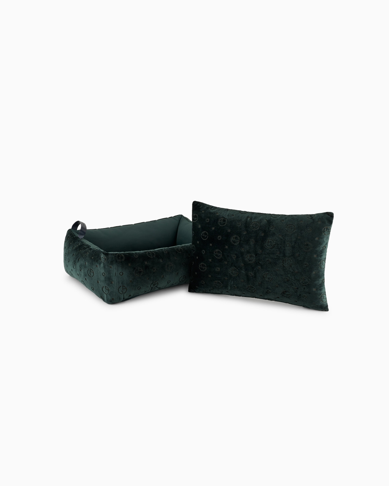 POLDO X GIORGIO ARMANI DOG BED IN MONOGRAM JACQUARD VELVET - 5