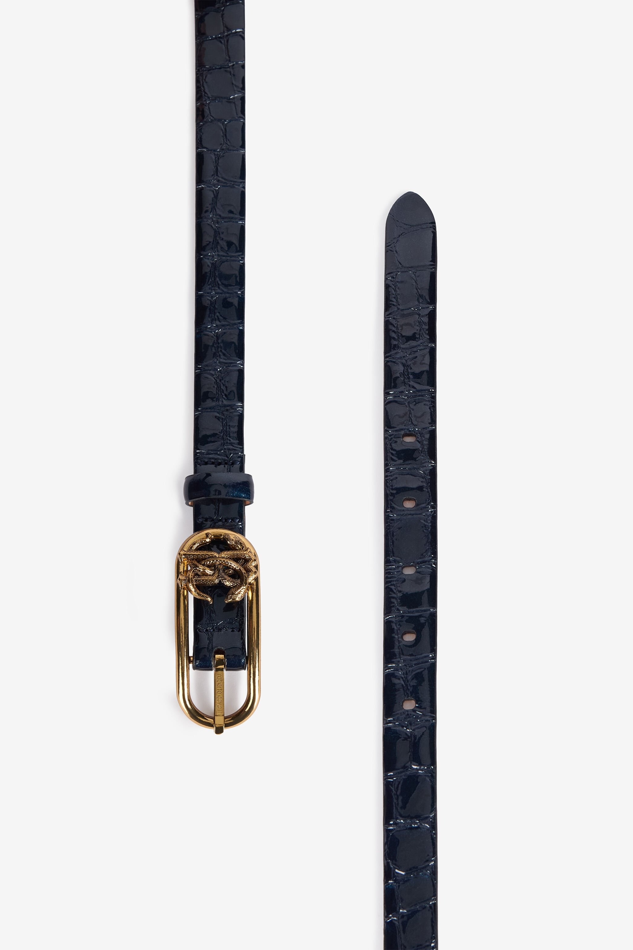 Belt With Crocodile Print And Glitter - 2