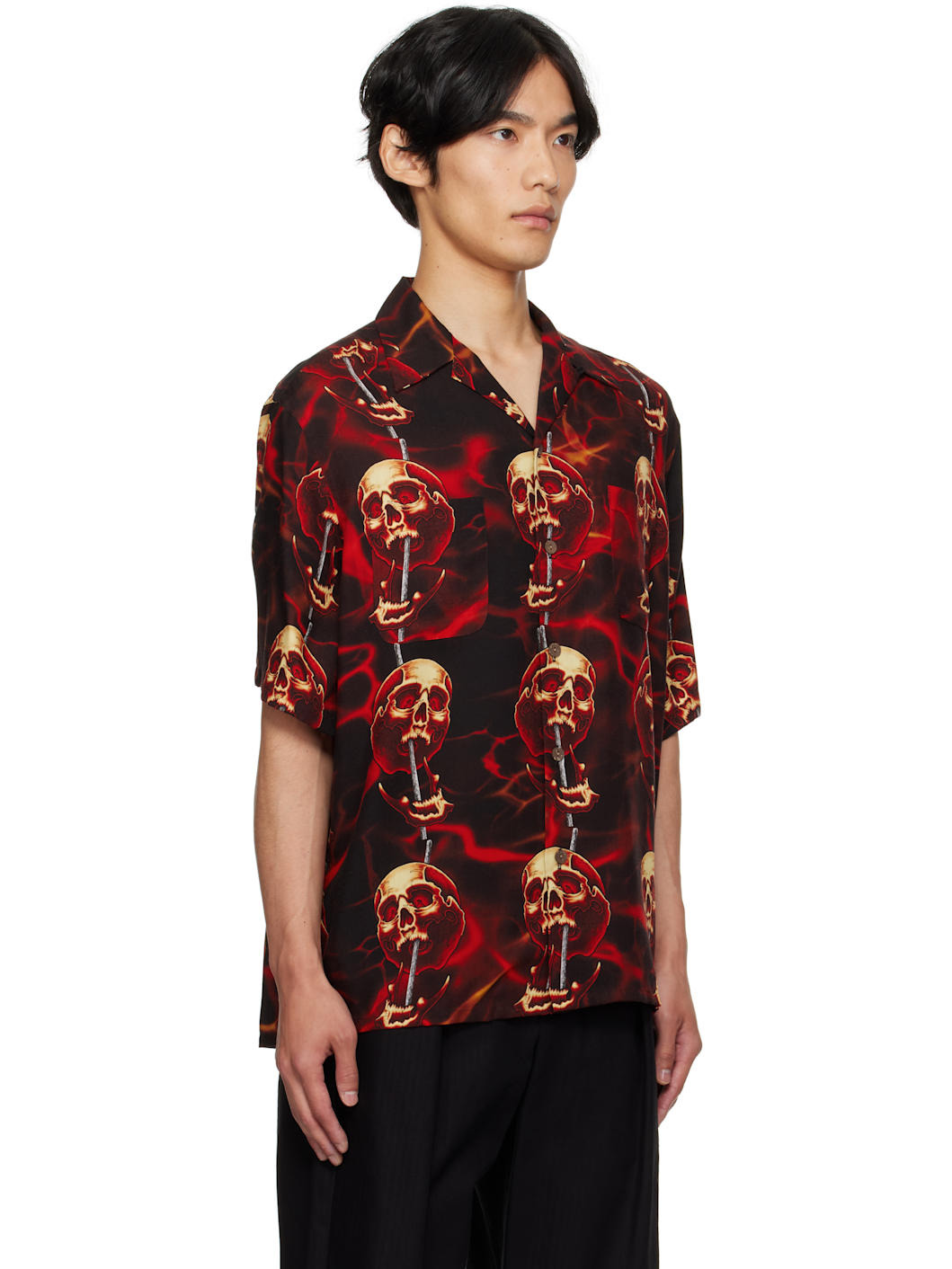 Black & Red 56 Tattoo Studio Edition Skull Shirt - 2