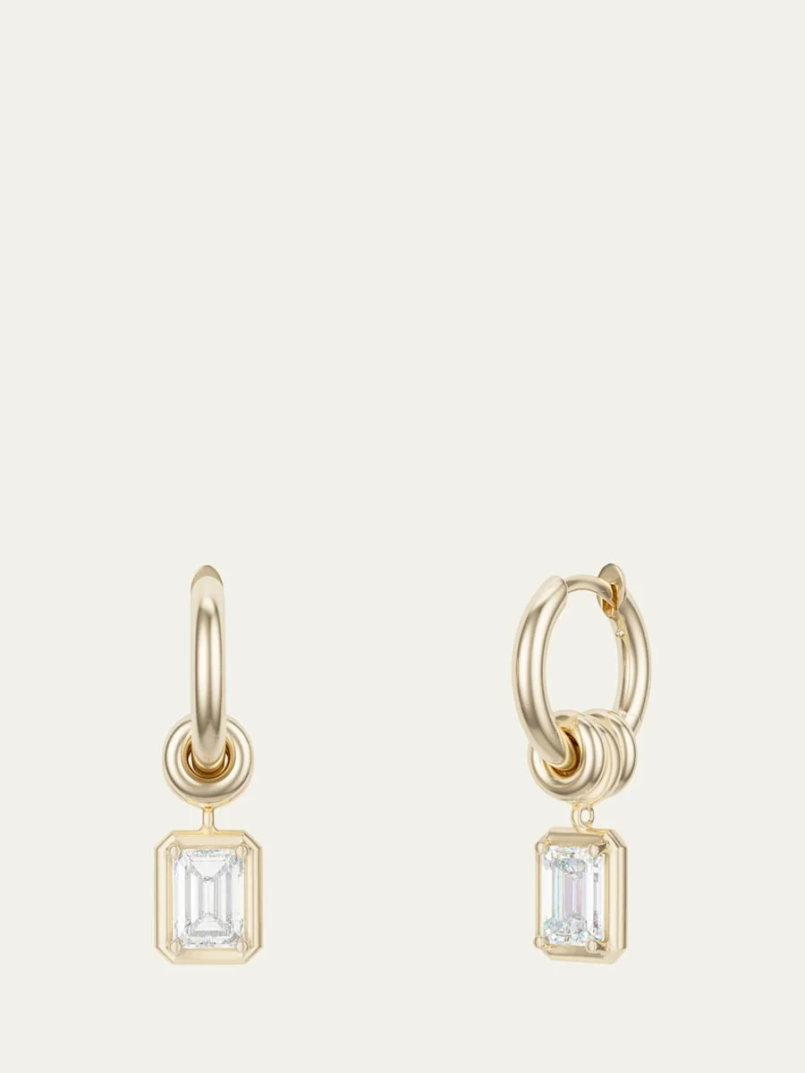 Zahra 18K Yellow Gold Earrings with Diamonds - 1