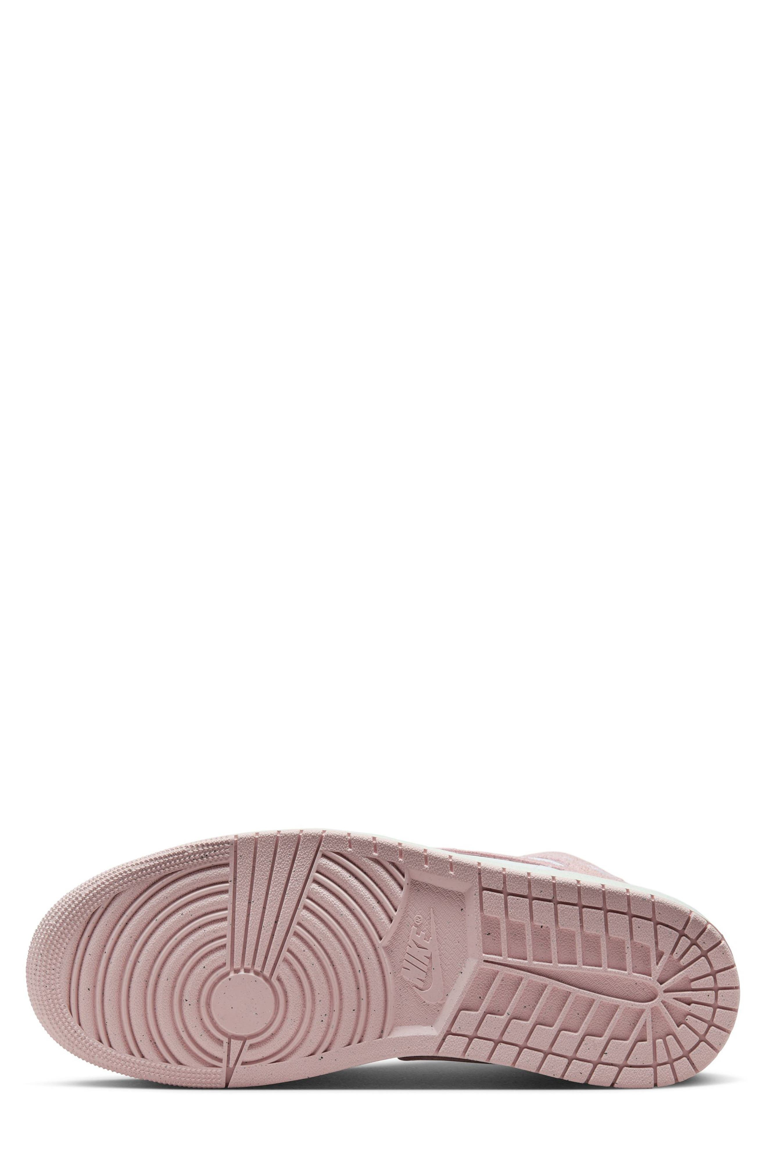 Air Jordan 1 Mid SE Sneaker in White/Legend Pink/Sail at Nordstrom - 4