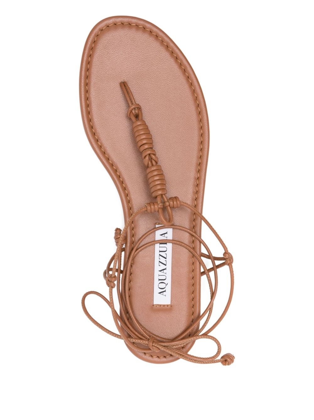 Oaxaca knotted leather flat sandals - 4