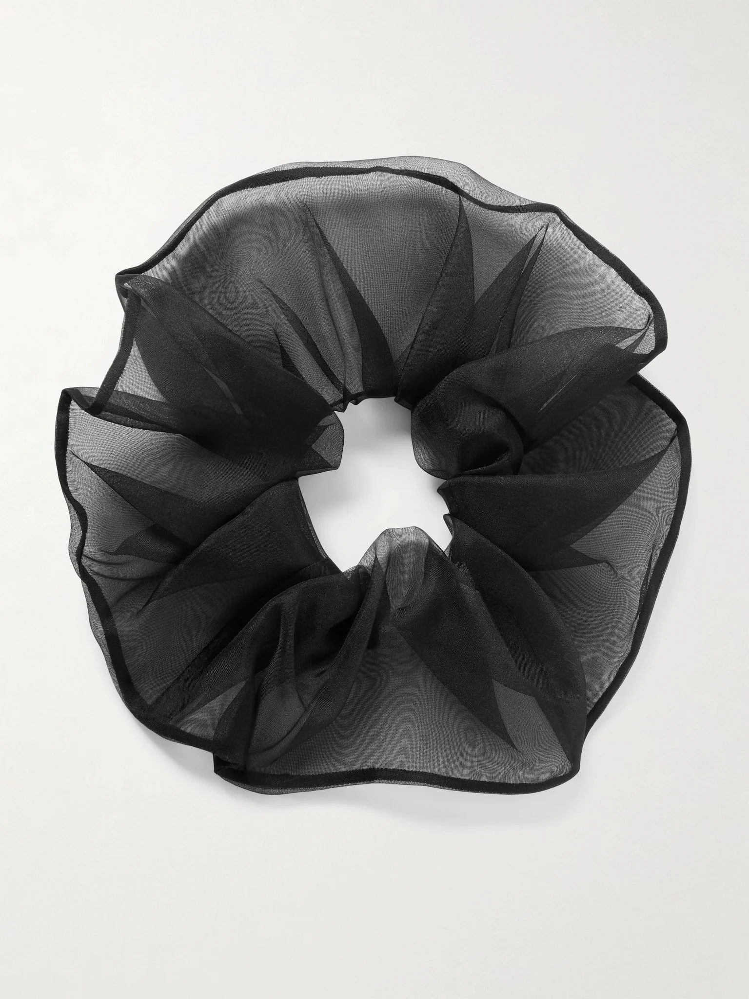 Silk-organza scrunchie Black - 1