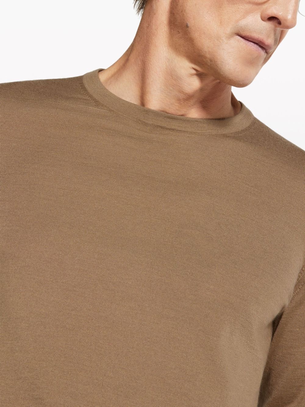 fine-knit crew-neck jumper - 5