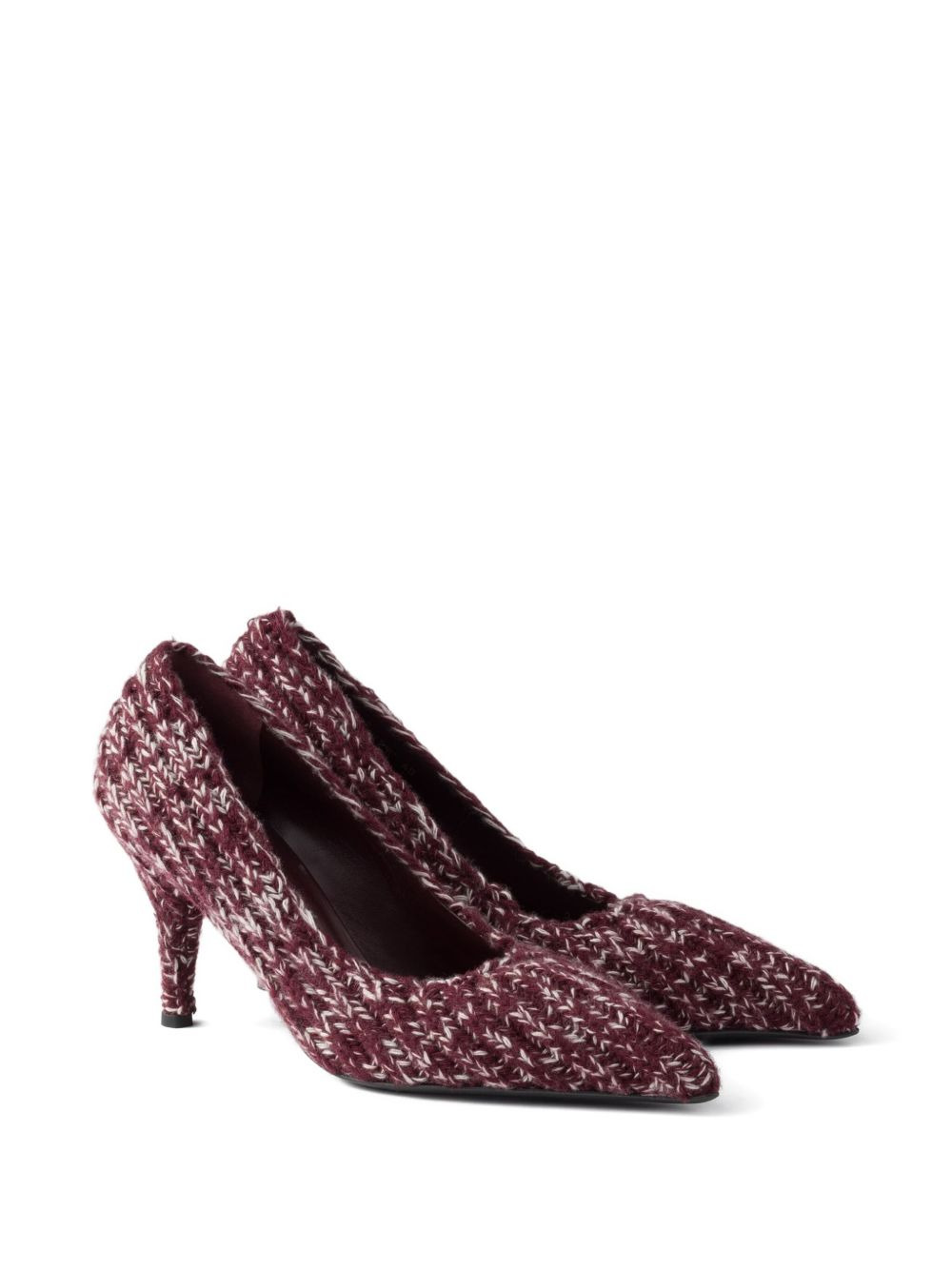 knitted pointed-toe pumps - 2