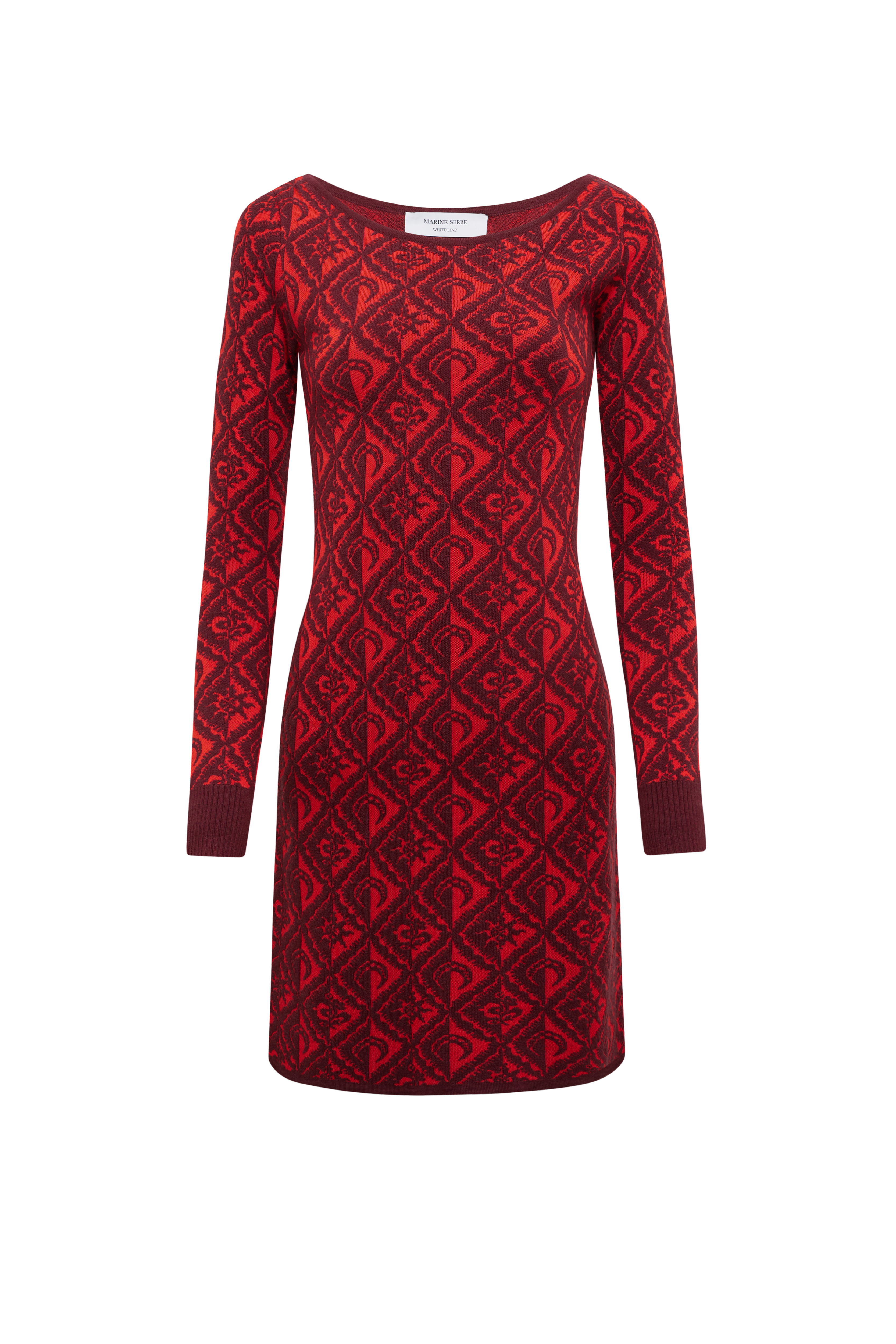 Moon Diamant Knit Jacquard Mini Dress - 1