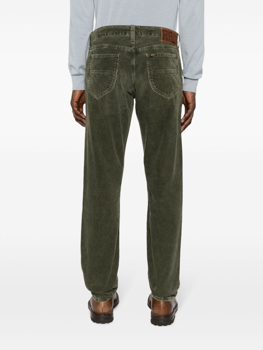 straight-leg corduroy trousers - 4