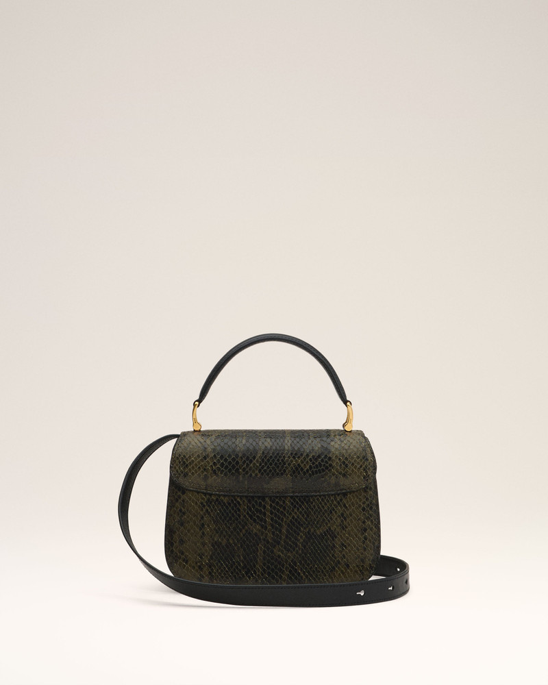 GREEN LEATHER TOP HANDLE PARIS PARIS BAG 4