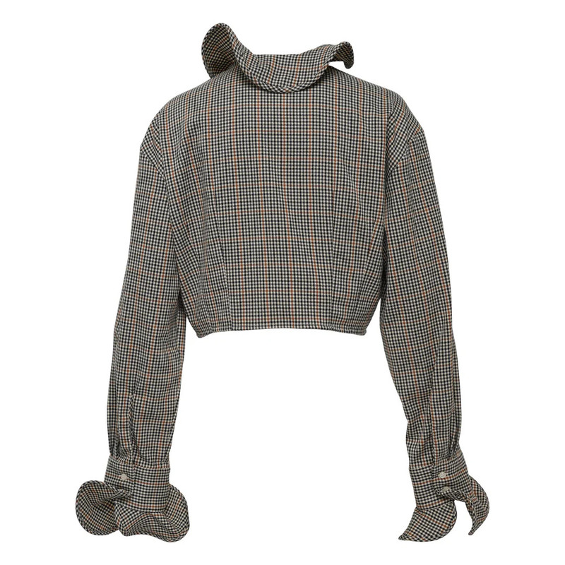 MSGM Camicia Ruffled Collar Cropped Blouse outlook