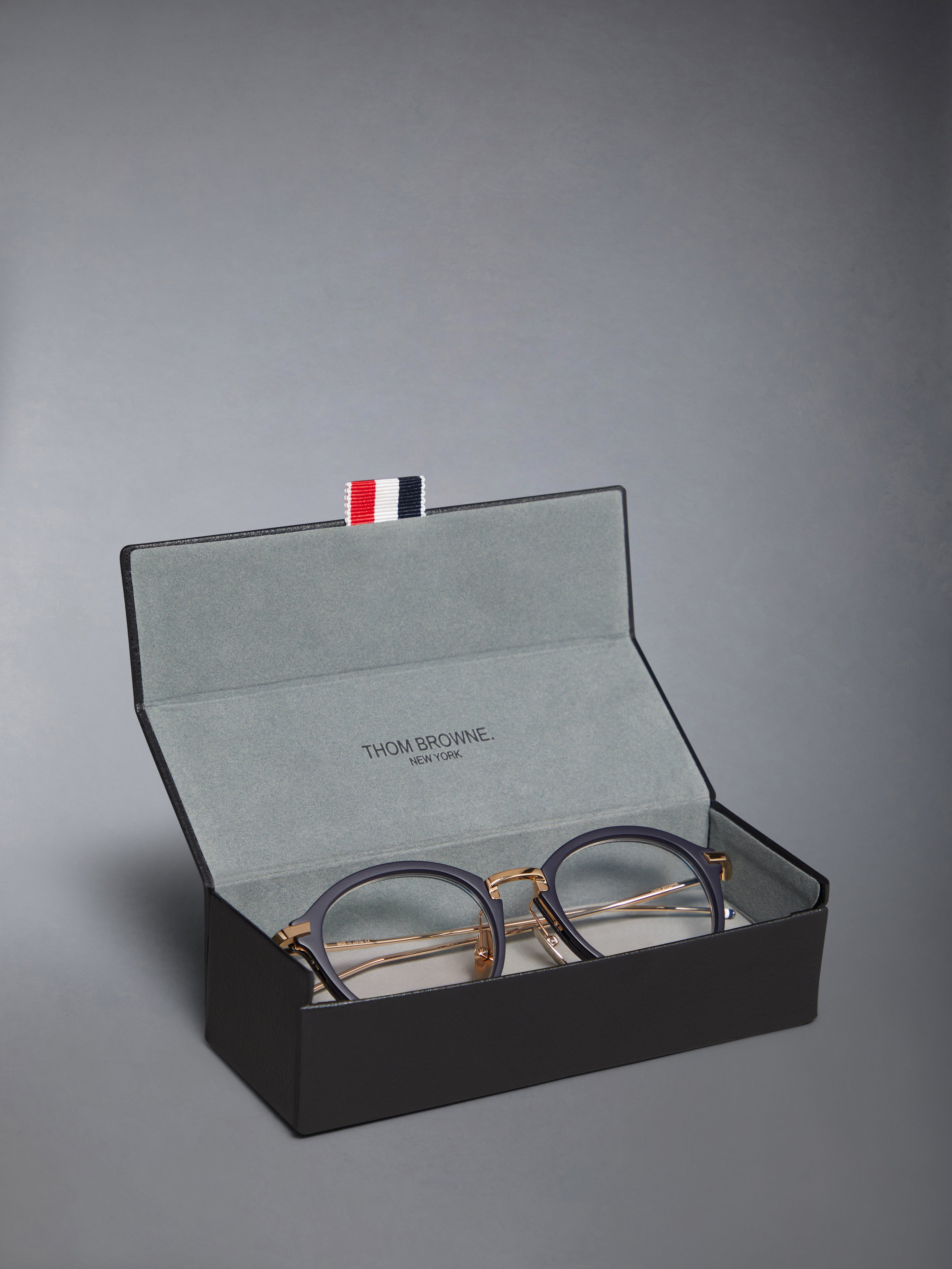 Acetate and Titanium Round Eyeglasses - 8