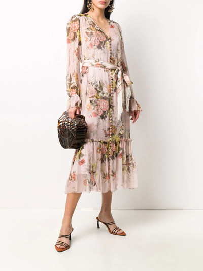 Zimmermann Brightside lantern sleeve midi dress outlook