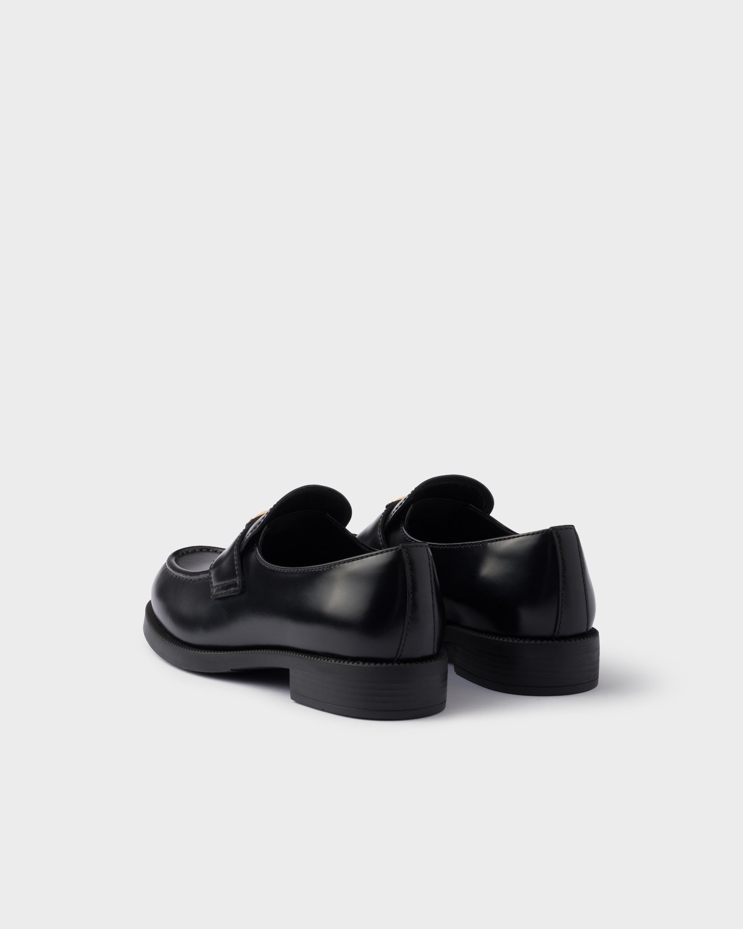Brushed leather loafers - 4
