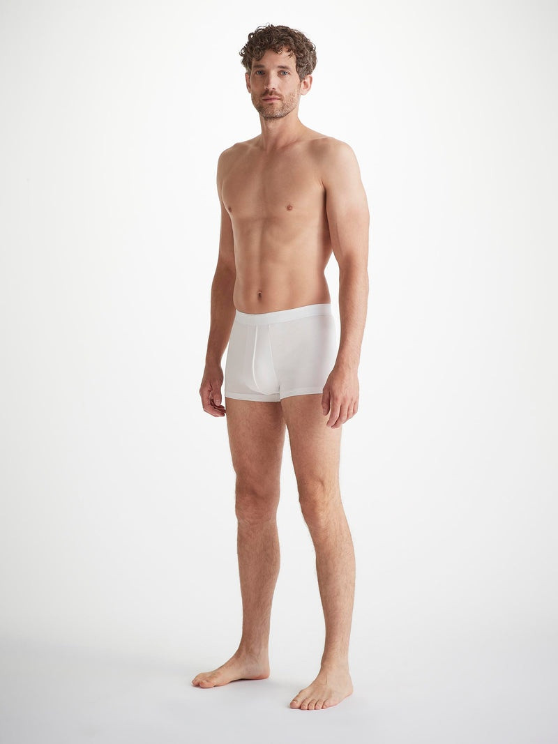 Men's Boxer Briefs Jack Pima Cotton Stretch White 1