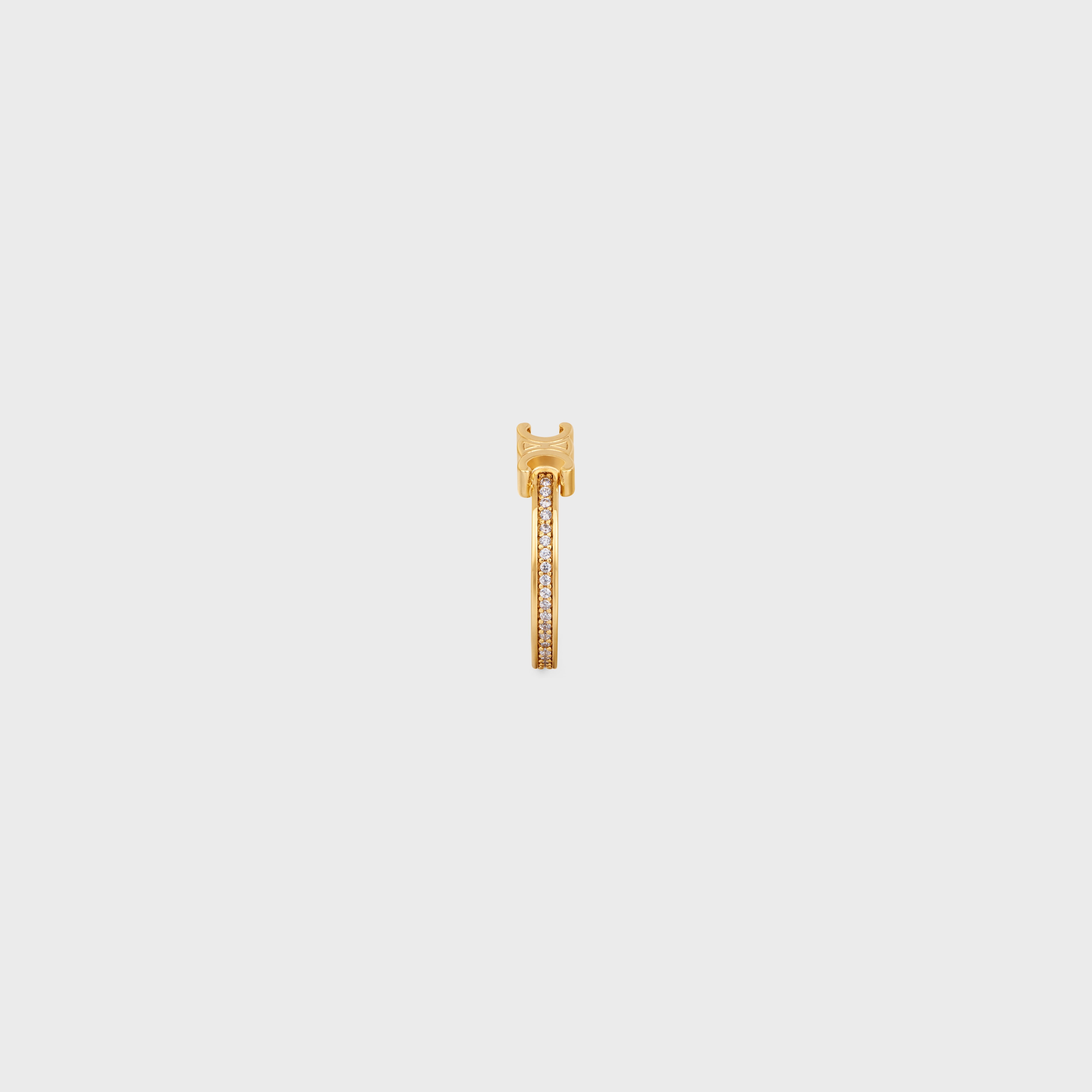 Triomphe Sparkle Ring in Strass and Brass with Gold Finish - 3