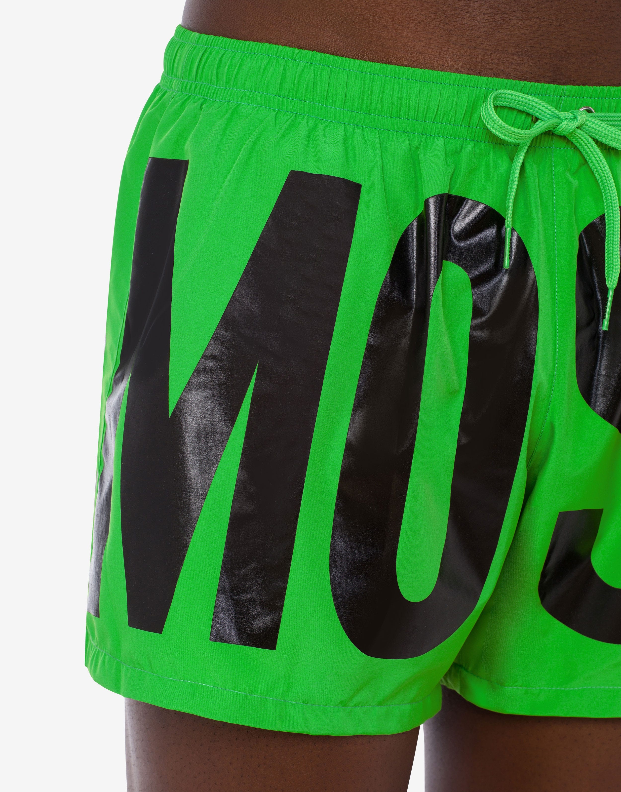 SHINY MAXI LOGO SWIM TRUNKS - 4