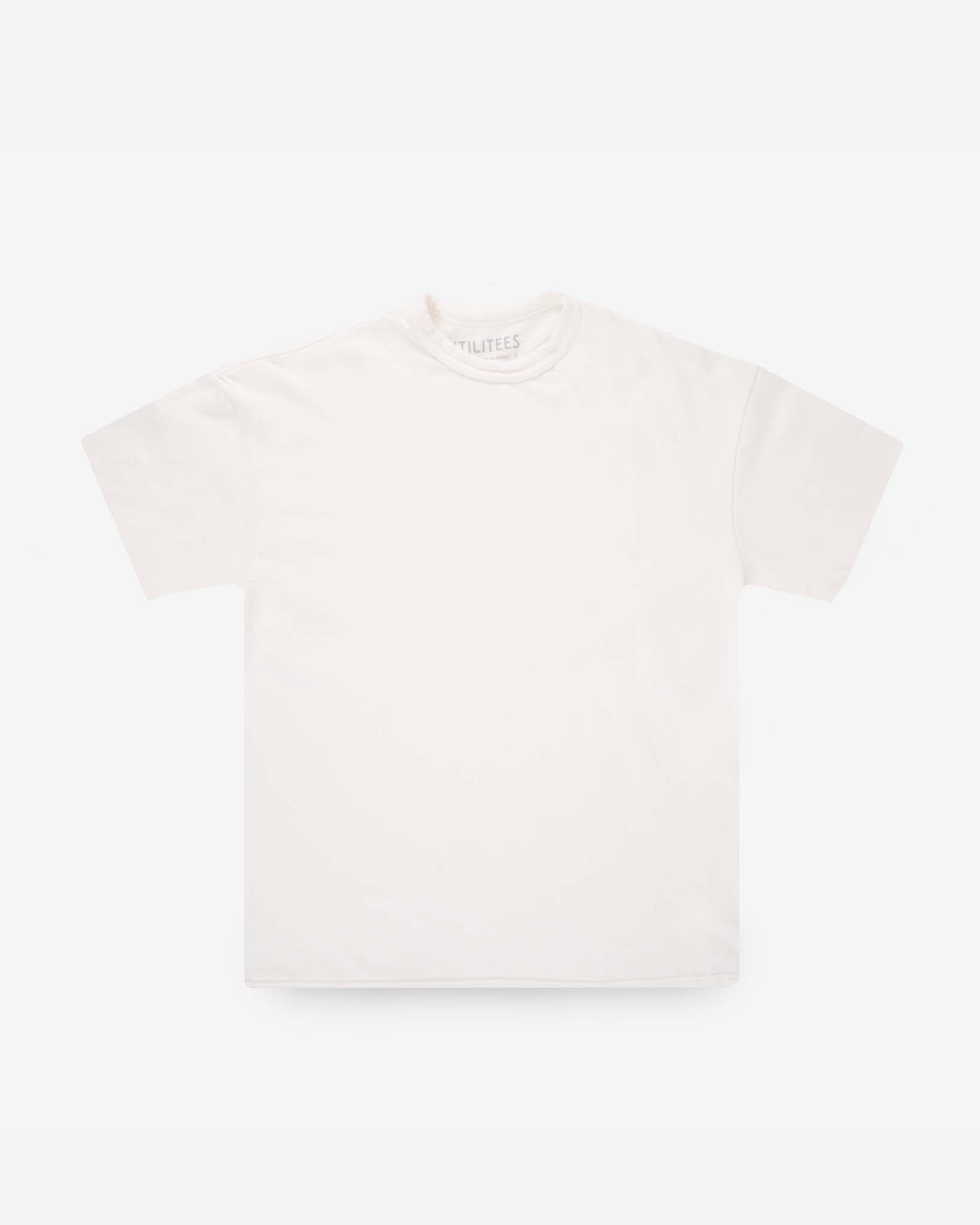 UTIL-BT-WHT UTILITEES - 10oz Mini Fleece Crew Neck T-Shirt - White - 1
