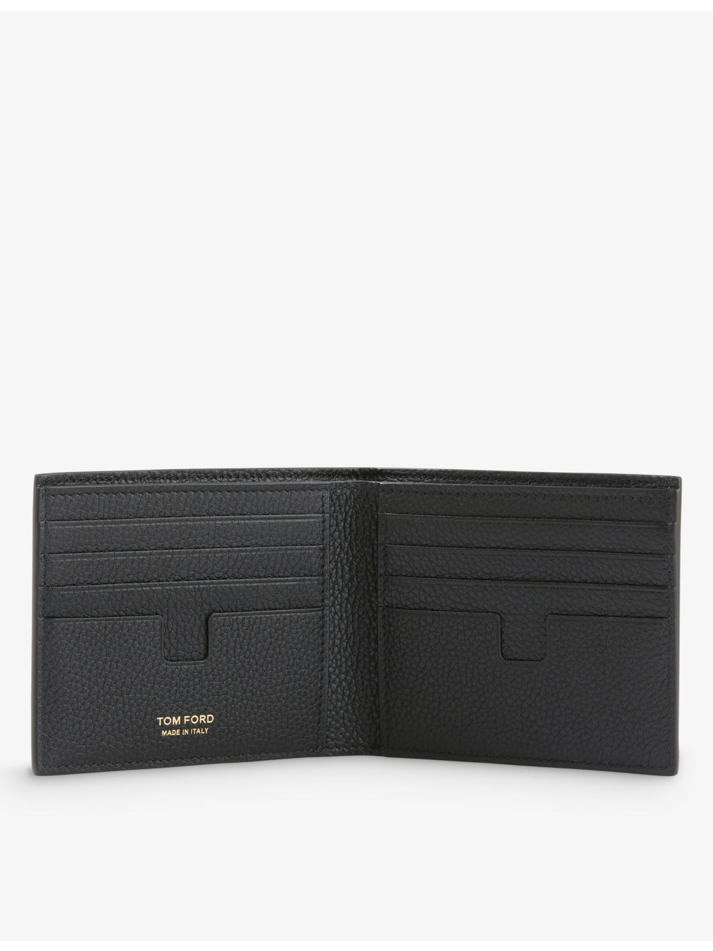 Brand-print bi-fold leather wallet - 4