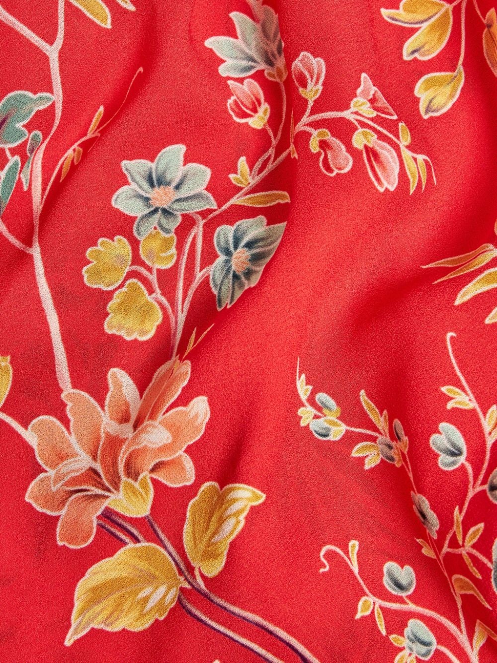 floral-print crepe midi dress - 3