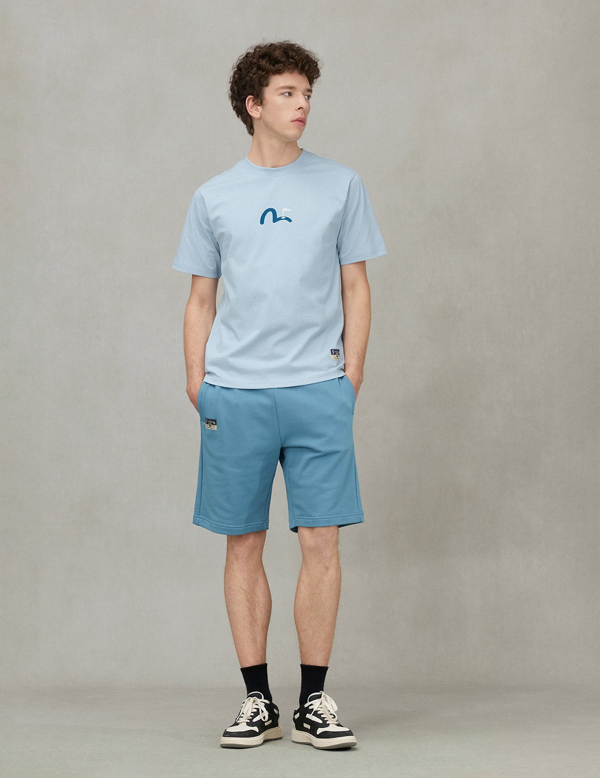 Seagull and EVISU Flag Print Regular Fit Sweatshorts - 3