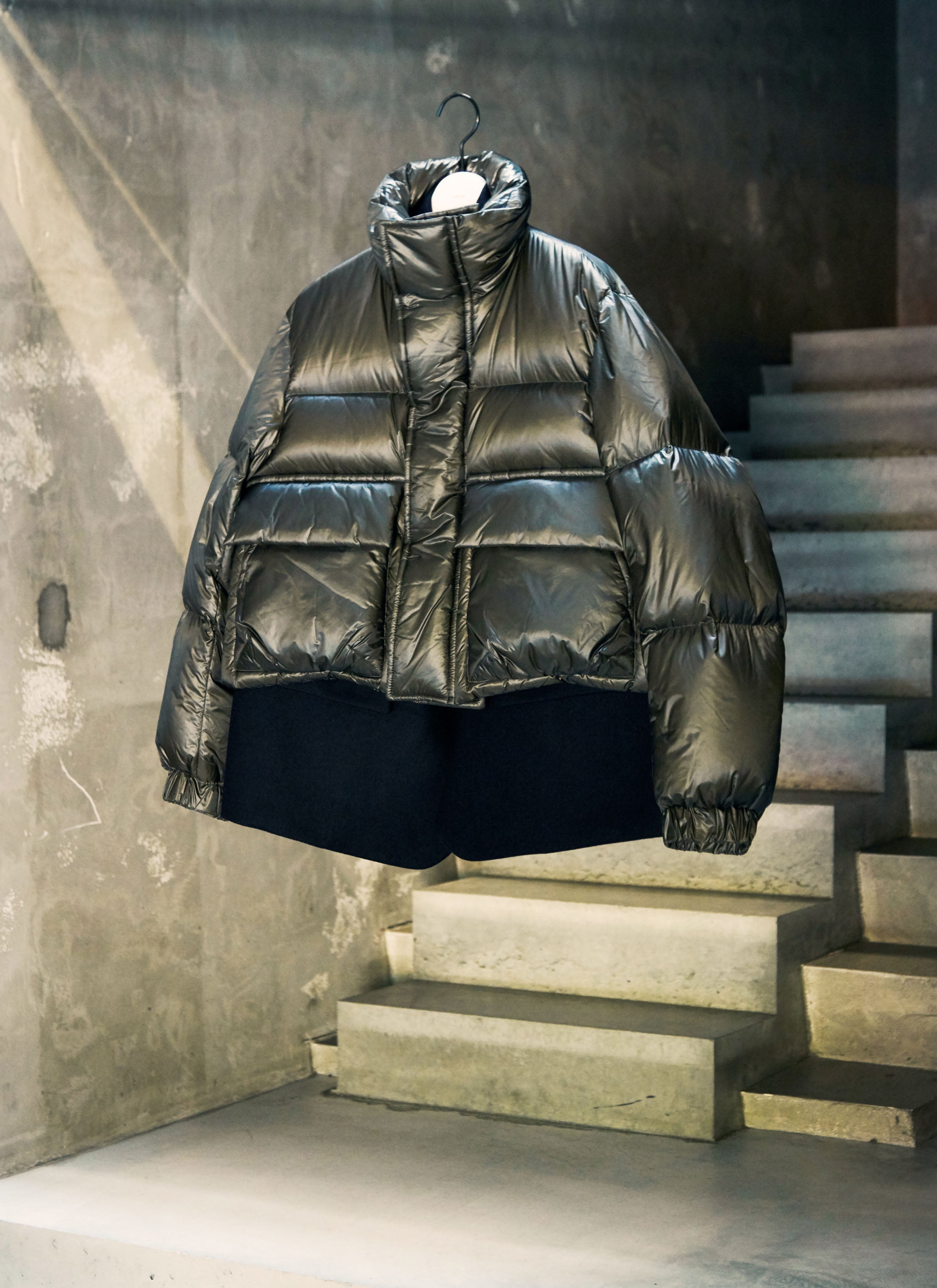 Wool Melton x Puffer Blouson - 2