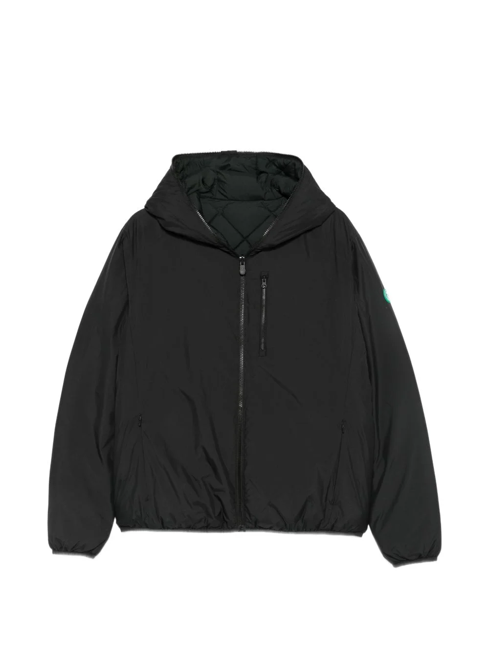 hooded zip-up padded jacket - 1